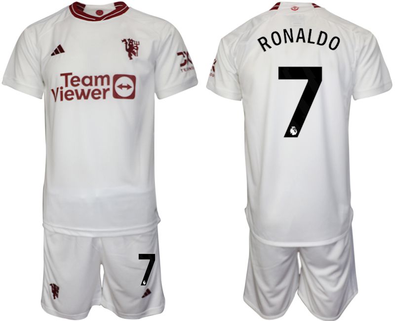 Men 2023-2024 Club Manchester United away white #7 Soccer Jersey->manchester united jersey->Soccer Club Jersey